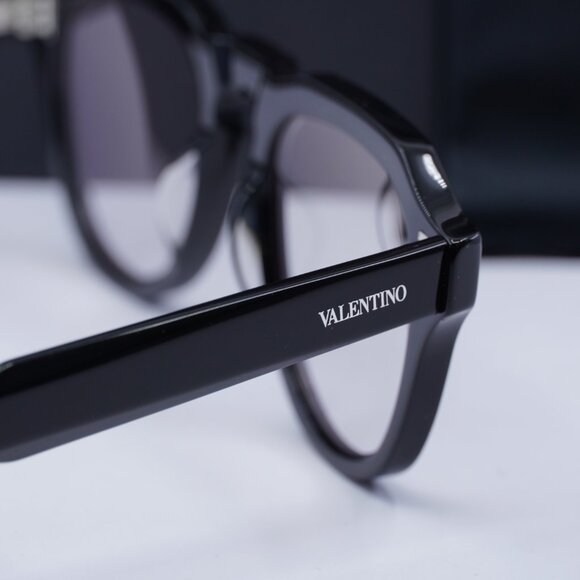 Valentino V-TALE II VLX-139A Aviator Eyeglasses 52mm - Shiny Black - Picture 9 of 11